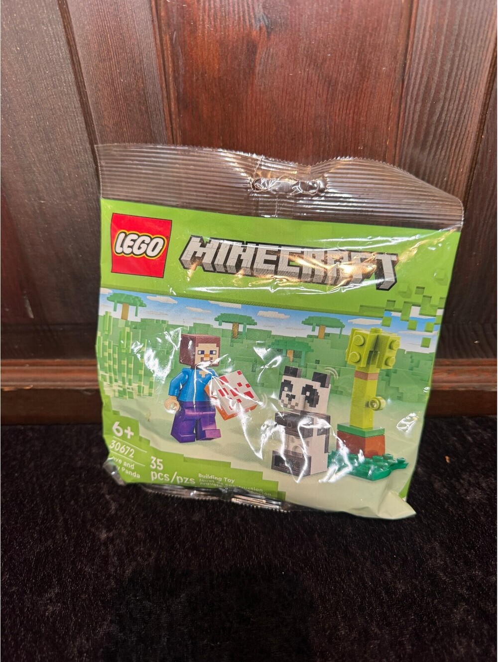 LEGO Minecraft Steve and Baby Panda Building Toy Set 30672